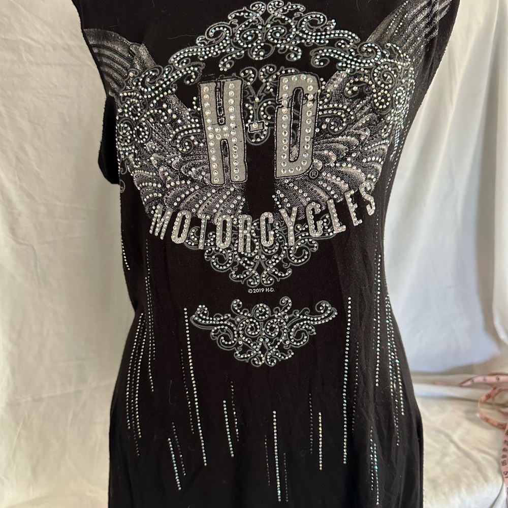 Harley-Davidson Black Embellished Top
